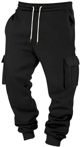 MOKBAY Pantaloni da Lavoro Uomo Pantalone Cargo Estivo Palestra Casual Bianchi Salopette da Uomo Baggy Tute Pantalone Estivi Lavoro Larghi Leggeri Promozioni del Giorno M