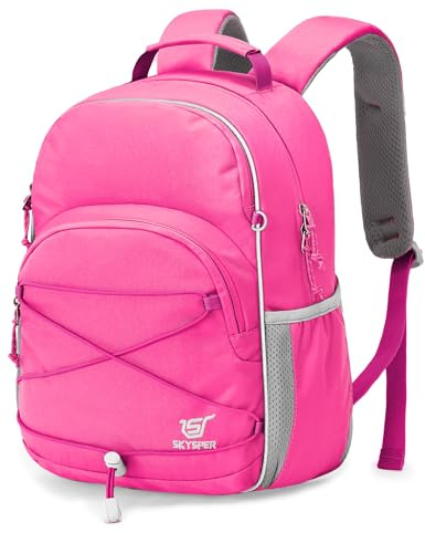 SKYSPER Zaino per Bambini con Fascia Toracica Piccolo 12L Zaino da Trekking Ragazzi Ragazze Asilo Daypack da 5-8 Anni per Escursioni Gita Scuola