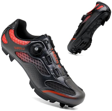 Hixingo Cycling Shoes Mens SPD Womens MTB Bicycle Shoes Sneaker Bike Breathable Indooor Unisex Mountain Shoe Compatible Cleat, 3.5-12 UK