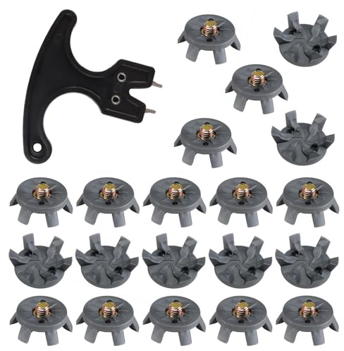 20PCS Golf Shoe Spikes M6 Tooth Replacement Set, Replacement Golf Shoe Spikes Screw In, 6mm Thread, Includes Wrench, Fits Footjoy Adidas Skechers Nike Shoes, Golf Shoe Accessories