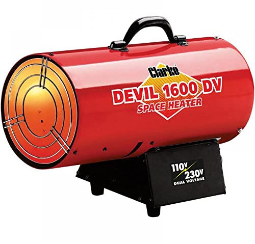 Clarke Devil 1600DV Dual Voltage 110/230V Gas Heater
