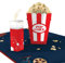 papercrush® Pop-Up Karte Kinogutschein - 3D Gutscheinkarte oder Geschenkverpackung für Filmabend & Kino, Geburtstagskarte mit Popcorn für Mama, Freundin oder Bruder, Geschenkidee zum 18. Geburtstag