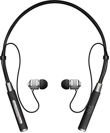JAZ SBS Auricolari Spirit Stereo, Wireless V.5.0 con Finitura in Metallo, Laccio da Collo Flessibile, Tasti Multifunzione per Musica e chiamate