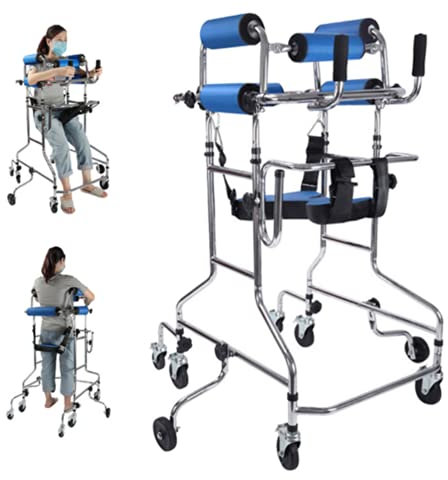 LIERITIYU Walker für Senioren,Hemiplegie Rehabilitation Standrahmen,Gehhilfe für Erwachsene für Behinderte,Tragbarer Medizinischer Walker Mit Einstellbarer Höhe, Geeignet für Personen Von 150-180 cm