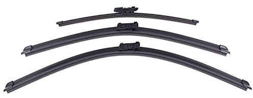 Doo Engy Scheibenwischer Vorne und Hinten Wischerblatt Flachbalkenwischer Komplett Set für S-koda Octavia III Kombi 5E5 Ab 2013