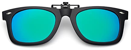 SagaSave Gafas de sol con clip, gafas polarizadas unisex antideslumbrantes con clips abatibles hacia arriba para conducir, pescar al aire libre