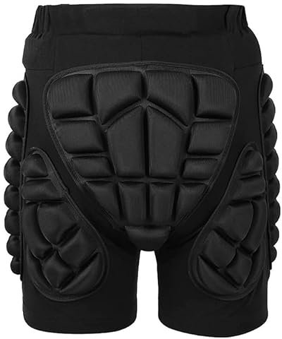 Qixfyze 3D Hüftpolster Eva Protektorenhose Gepolsterter Shorts Crash-Pad Impakthose,Unisex-3D-Schutz for Hüfte,Gesäß Und Steißbein Beim Skifahren,Skaten,Snowboarden,Skateboarden for Kinder(A,Large)