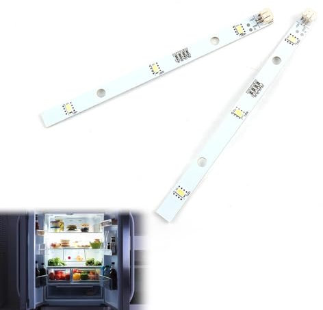Comioke LED-Lichtleiste, LED Kühlschranklampe für Rongsheng/Hisense Kühlschrank E349766 MDDZ-162A 1629348 DC12V 2W, 2 Stück Lichtleisten für Kühlschrank, Kühlbeleuchtung für Kühlschränke