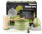 7 Pieces Japanese Matcha Ceremony Kit, Natural Bamboo Matcha Beater, Matcha Bowl, Bamboo Scoop, Strainer, Tea Towel, Whisk Holder, Complete Matcha Set, Spiral Green