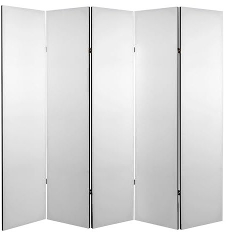 framed concept Paravent Raumteiler Holz 225x172 cm, 5-teilig beidseitig, Sichtschutzwand