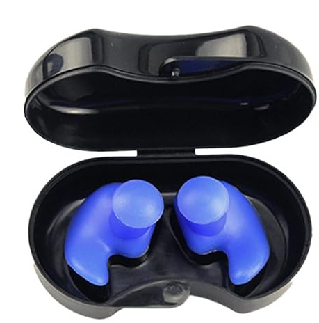 Tappi per le orecchie da nuoto riutilizzabili, 2 pezzi in silicone impermeabile, tappi per le orecchie da nuoto, per adulti, a prova di rumore, vestibilità sicura per surf,