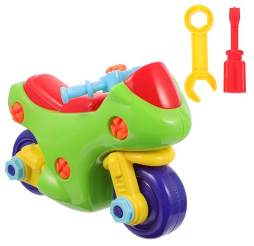 Alasum Juego de Motocicleta Desmontable, Modelo de Vehículo de Plástico, Color Aleatorio, Juguete Educativo de Ensamblaje DIY para Desarrollo Infantil y Coordinación Color Aleatorio
