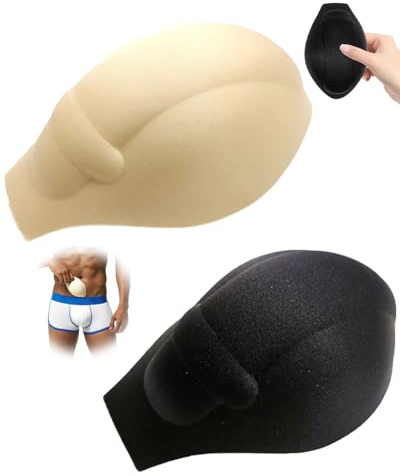 JEXOWIQ 2 Pièces Entretoises De Culottes Slips Hommes Troncs sport booster Renflement Rehausseur Le Mâle Paquet Rehausseur Agrandir Maillot De Bain Homme Éponge Matériel Épaissir