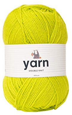 Korbond DK Bright Green Yarn - 100g Acrylic Wool - Lightweight, Hypoallergenic & Durable Double Knit Crochet Yarn Knitting Wool (290m Total)