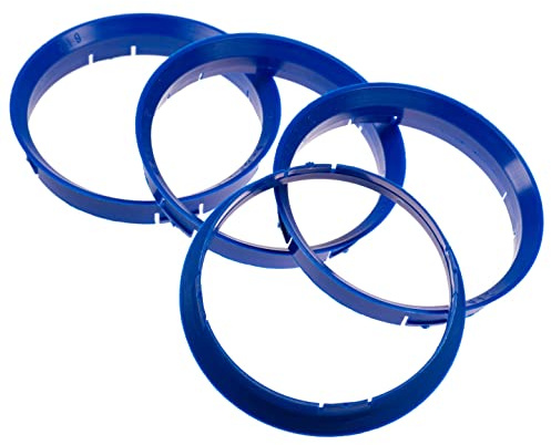 4 x Anneaux de centrage 76 x 74,1 mm Bleu Jantes Anneaux fabriqué en Allemagne