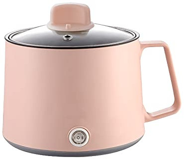 Electric Hot Pot, Mini Multi-function Rice Cooker, 1.5L/1.7L Rapid Noodles Cooker, Mini Stock Pot Non-Stick for Soup, Ramen, Pasta, Egg, Dumplings, with Over-Heating Boil Dry Protection (1.5L Pink)