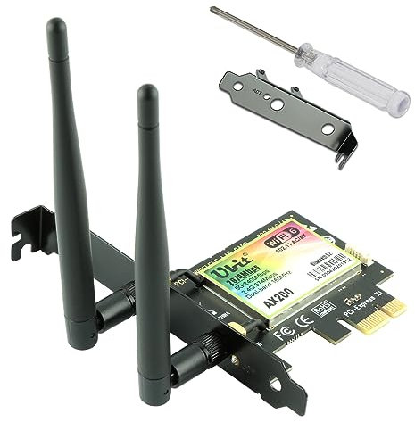 Ubit Tarjeta WLAN PCIe WiFi 6 Bluetooth 5.2, chip Intel AX200, máx. 2974 Mbit/s, tarjeta de red dual (2,4/5 GHz), MU-MIMO, OFDMA, latencia ultra baja, compatible con WIN10/11 de 64 bits, AX200+BT5.2
