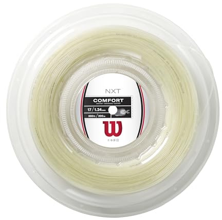 WILSON NXT 17 Tennis String - 200m Reel, White