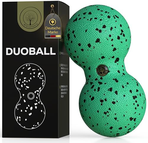 M.S.Lemberg® Duoball – Palla massaggiante per massaggi – Massaggio ideale per schiena, collo, spalle, colonna vertebrale e gambe – Twin Peanut Duo Ball – Doppia palla piccola 8 cm