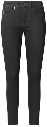 Pepe Jeans Jeans Ajustados LW Soho para Mujer, Color Negro (Denim-9CA), 24W/32L, Negro (Denim-9ca), 24W / 32L