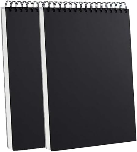 2Pack A4 Wirebound Sketch Pad Skecth Book A4 160gsm 30 Sheets (60 Pages) Smooth White Cartridge Paper (A4-2Pack)