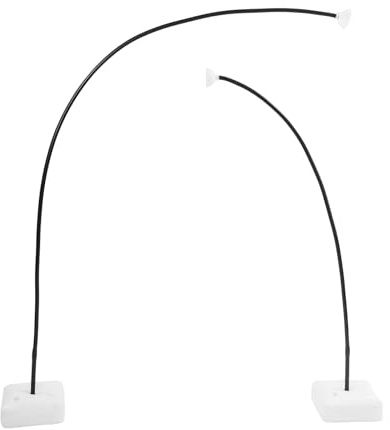 Kit de soporte para globos, soporte para globos de medio arco, soporte para globos, arco para globos para cumpleaños, bodas, baby shower, graduaciones, decoración, 2,5 m y 1,5 m (negro)