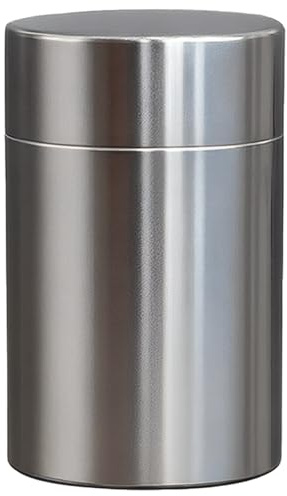 wkao Nyckelring doseringslåda, 20 ml stålbehållare för resor, kapsel, silver