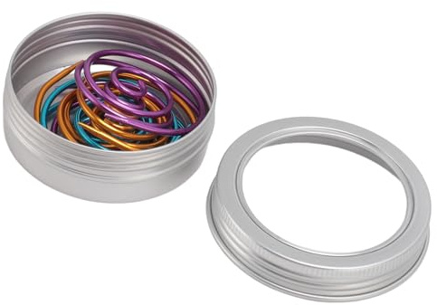 Aguja de tejer con cable en espiral, 9 piezas de aguja de tejer circular de metal, herramienta de cable portátil, alfiler para chal con caja de almacenamiento para suéter,