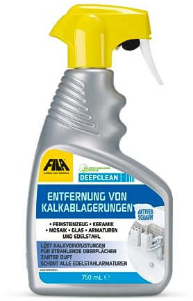 FILA Surface Care Solutions, DEEPCLEAN, Anti-Kalk-Reiniger, geeignet für alle Oberflächen im Bad, 750ml