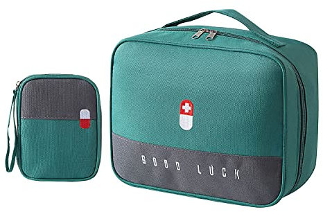 Notfalltasche, 2 Stück Reiseapotheke Set, Für Zuhause, Reisen, Camping, Outdoor Aktivitäten, Grün