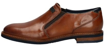 bugatti herr Business läderskor med långvarig impregnering och extra vid passform, Cognac Brun, 42 EU