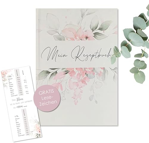 Kunterbuntspecht Livre de recettes à écrire soi-même - Mes recettes préférées - Format pratique - Couverture rigide - Format A5 - 14,8 x 21 cm