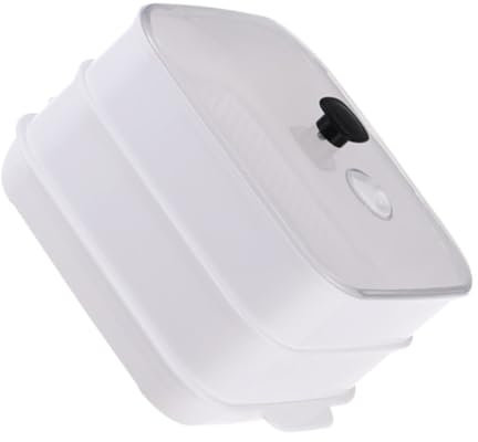 Mikinona Vaporera Para Microondas Cuadrada Doble Capa, Recipiente Para Cocinar Al Vapor, Plástico Resistente Tapa Transparente, Uso Doméstico Para Microondas, Accesorio De Cocina Práctico