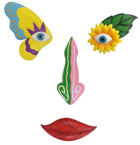 Surakey Visage d'arbre en forme de papillon - Décoration de jardin - Sculpture en plein air - Visages d'arbres mignons - Visages créatifs pour arbres, jardin, cour, art d'arbre