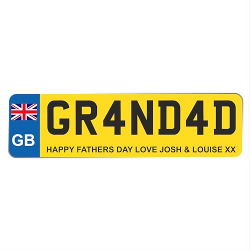 Personalised Plate Style Decorative Plaque – Custom Text Sign in MDF or Acrylic – Novelty Gift for Home or Office (GB Design, Acrylic Large 29cm)