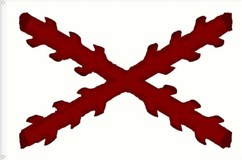 DRAPEAU DE LA CROIX DE BOURGOGNE. MODÉLE HISTORIQUE. QUALITÉ SATIN PREMIUM 120 GR. DIMENSION 150X90 CM