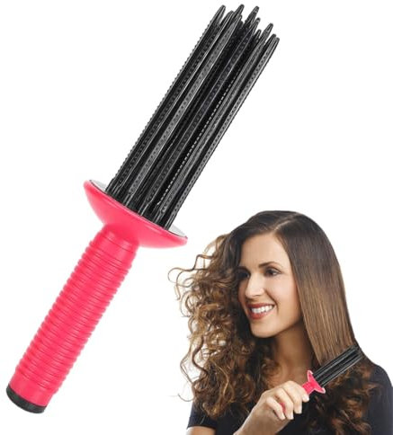 NHQZ Spazzola per capelli rotonda, ideale per lisciare e mettere in piega con il phon, Per capelli lisci, ricci e fini