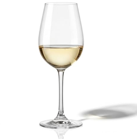 Stölzle Lausitz vitvinsglas Sensation set om 6, 391 ml, moderna vinglas för maximal doftutveckling av vitt vin, ädelt vitvinsglas av kristallglas – diskmaskiner, tillverkad i Tyskland