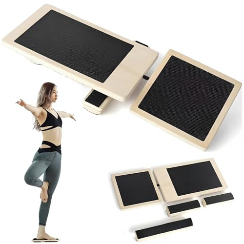 Tavola di Equilibrio a Gamba Singola，Suuwwn Trainer per Caviglia e Piede in Legno Balance Board Legno Tavoletta Propriocettiva Caviglia per lo Stretching della Caviglia, Correzione della Postura