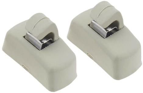 Parasol de Coche para VW para Transporter T4 T5 T5.1 T6 3B0857563 2 Piezas Clip para Visera Interior Visera Gancho Clip Soporte Parasol para Parabrisas(Beige)
