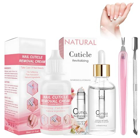 Kit De Soin Des Cuticules, Dissolvant Liquide Pour Cuticules Qui Adoucit Les Cuticules, Kit De Soin Des Ongles Mains Et Pieds Avec Coupe, Élimine Les Cellules Mortes