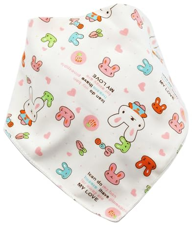 Eleage Babero para bebé, Paño para Babear Triangular de Algodón, Diseño Elegante para Niños Pequeños, 27 X 39 Cm, Paquete de 5 (2#)