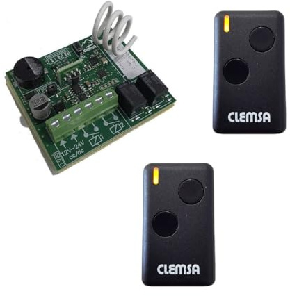 Automatismos y domotica Receptor universal puerta garaje Clemsa RNE248U Mutancode con 2 mandos alta seguridad Clemsa Mutancode