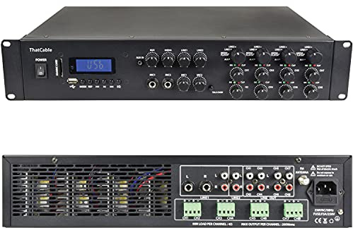 1600W Stereo Bluetooth Amplifier | 8x 200W Channel Multi Zone HiFi Matrix Mixer