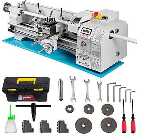 Mini Torno Metálico 8.7Inch/220MM, Torno Metal Pequeño Para Taladrado Máquina De Torno Mini Torno De Precisión Torno De Trabajos Para Metal
