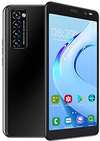 LANDVO Rino4 Pro Smartphone, 5,45 Tum HD Fullskärm, Upplåsning med Ansiktslås, Dubbla SIM-kort, Android Mobiltelefon, Hög Upplösning Quad Kameror, 512MB+4GB, Svart