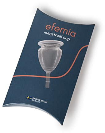 Efemia Menstruationsmugg för kvinnor | medicinsk silikon | Hygieniskt och hållbart alternativ till tamponger och trosinsats | Inkluderar påse (30 ml)