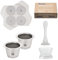 Madama - Refillable and Reusable Pod Compatible with Nespresso. Stainless Steel with Aluminium Lids. Pack of 2 pods and 100 Aluminium Adhesive Lids