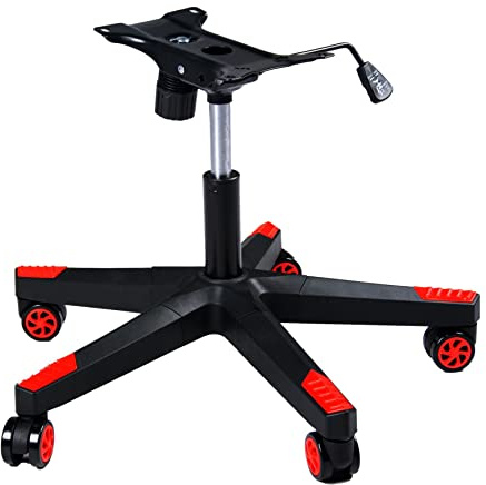 Frassie 28 Inch Nylon Gaming Office Chair Base Replacement Swivel Set Chair Base with Bottom Plate Stand Cylinder, 5 Casters