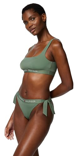 Tommy Hilfiger Top Bikini a Bralette Donna Non Imbottito, Multicolore (Stonewash Green), L